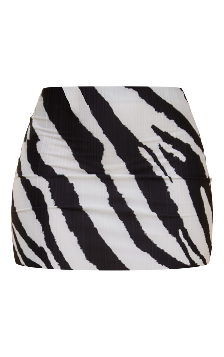 Micro jupe pliss?�e imprim?� z?�bre | PrettyLittleThing FR