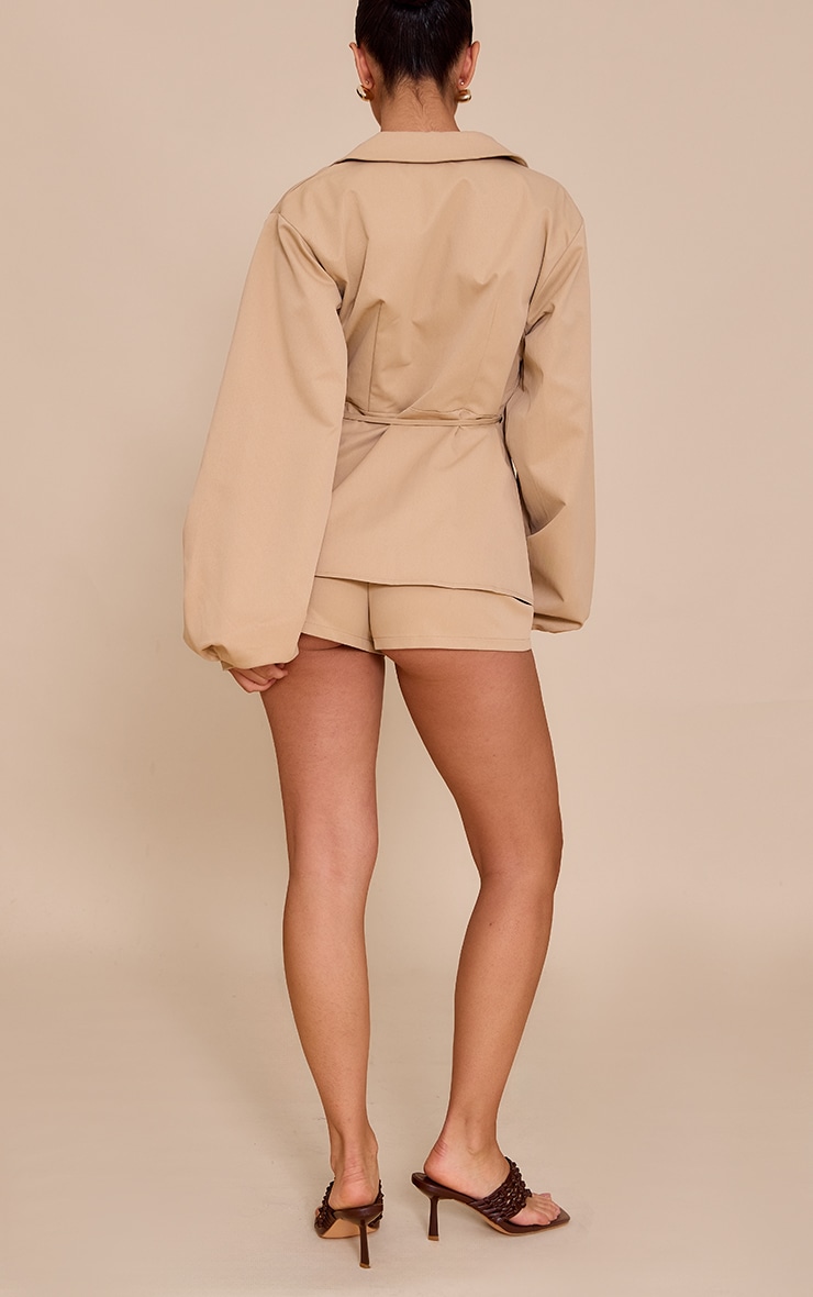 Sand Tailored Woven Mini Shorts image 3
