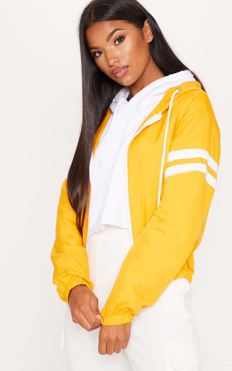 Yellow Stripe Detail Tracksuit Jacket image 4