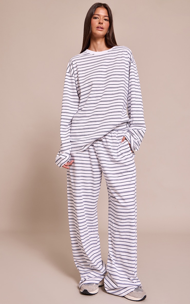 Navy Striped Long Sleeved Top image 3