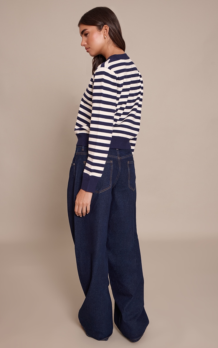 Indigo Seam Detail Barrel Jeans image 3