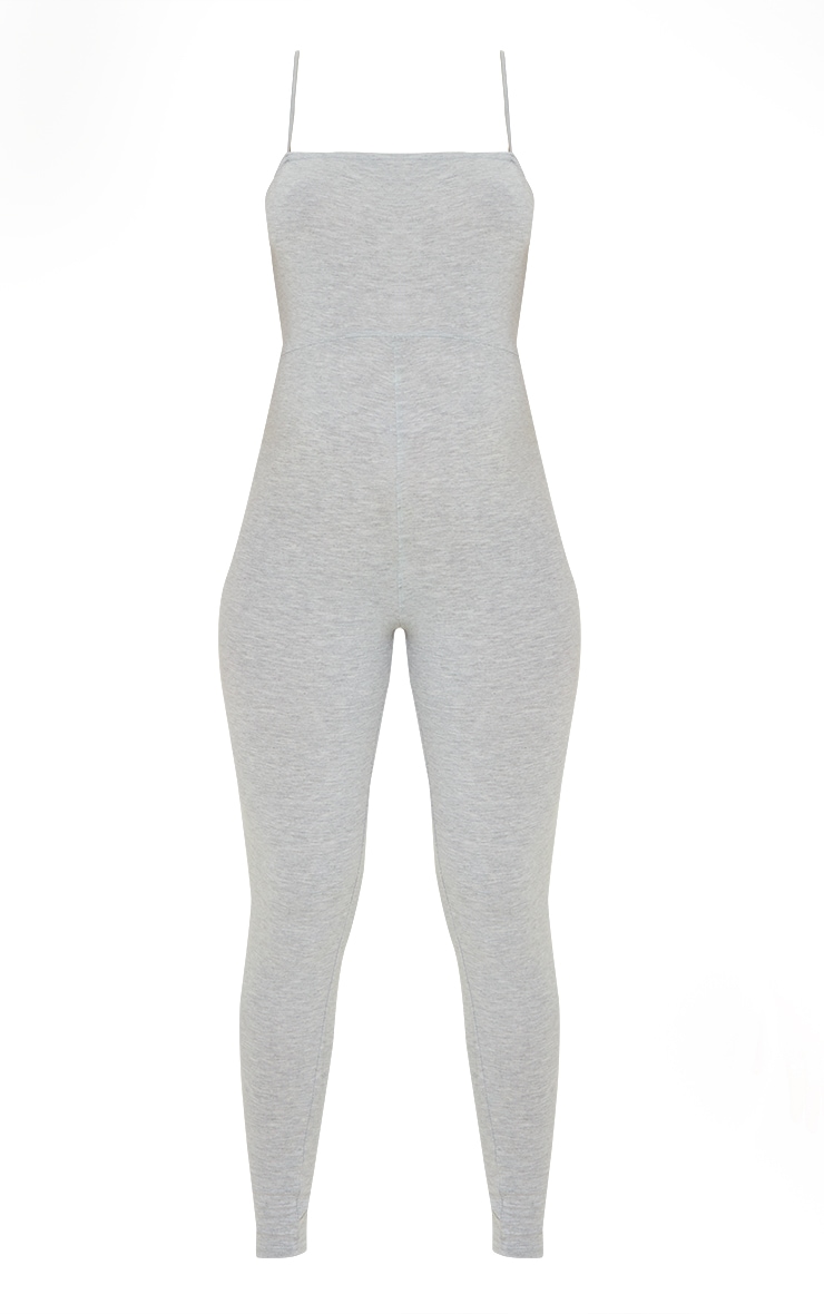 Maternity Grey Basic Strappy Jumpsuit image 5