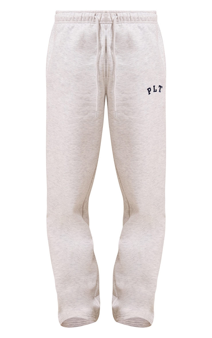 PRETTYLITTLETHING Jogging large gris cendré à logo "PLT" image 5