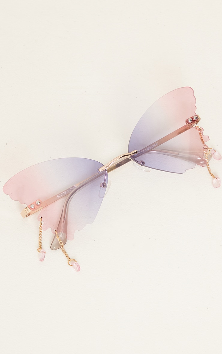 Pink Ombre Butterfly Sunglasses image 2