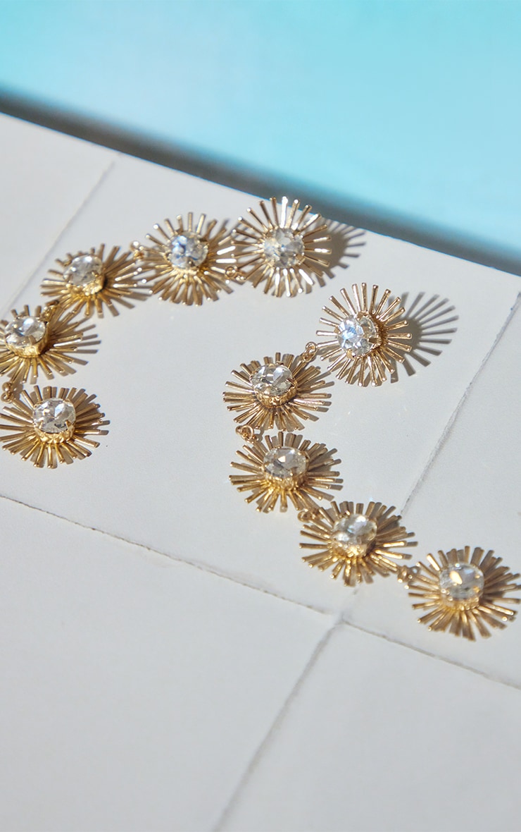 18K Half Sun Statement Earrings main image 0