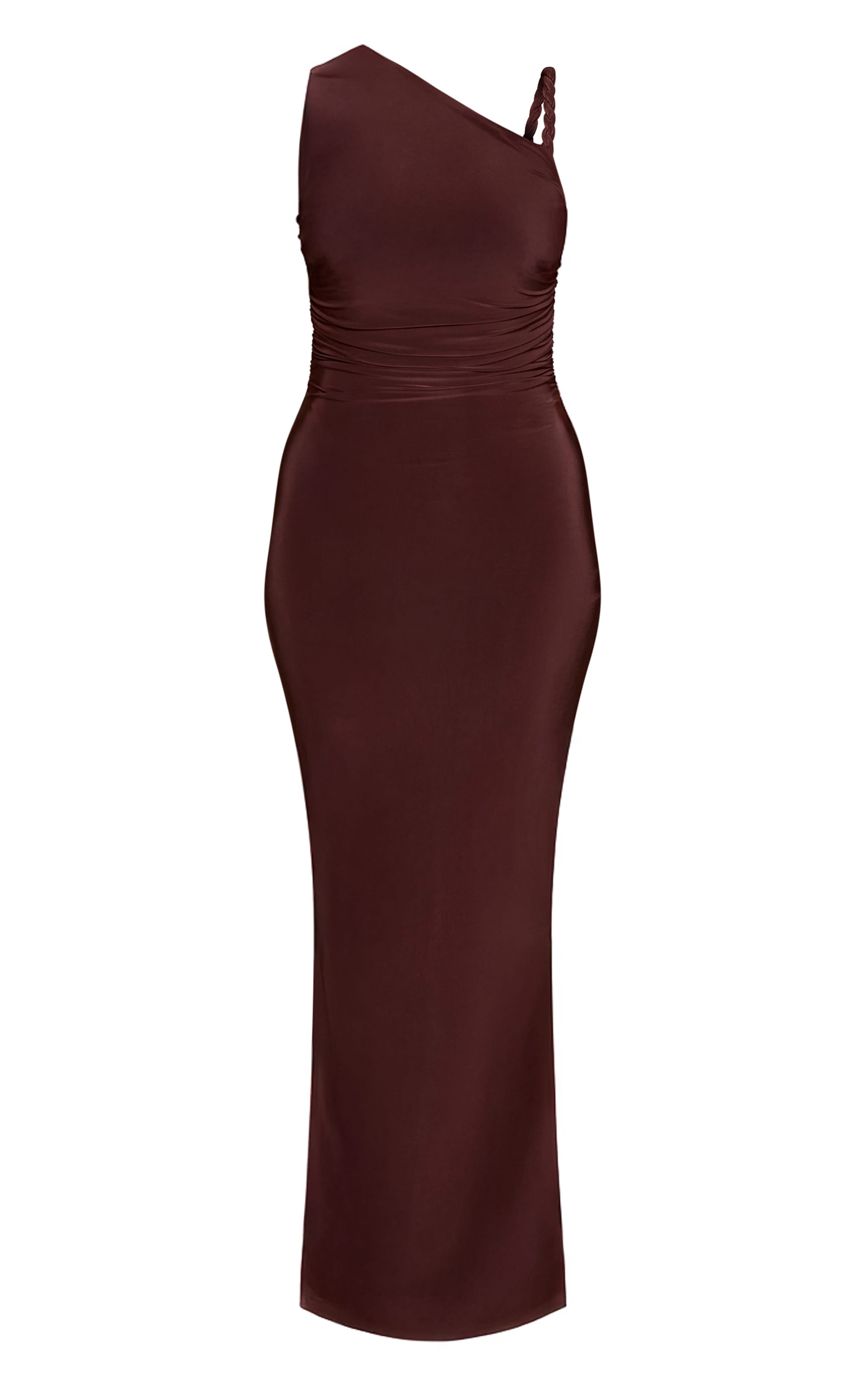 Shape Chocolate Twist Detail Slinky Maxi Dress  image 5