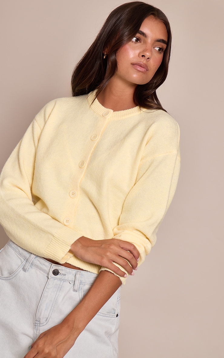 Lemon Crew Neck Knit Cardigan image 4