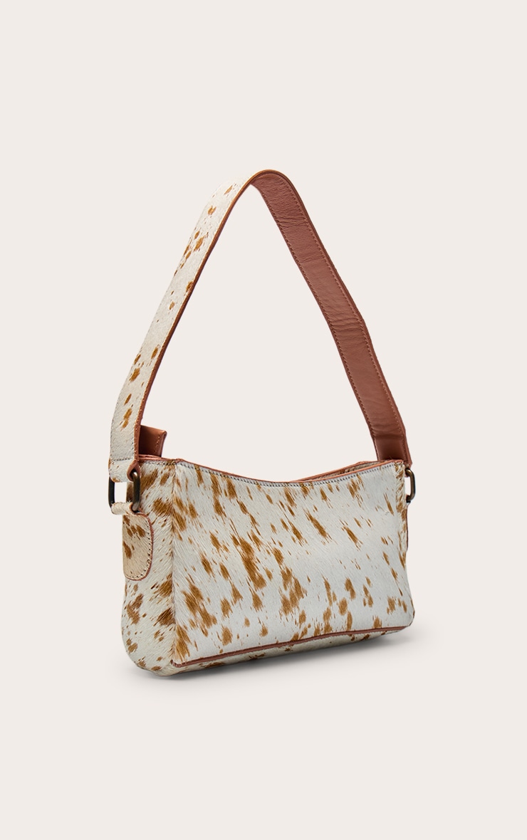 Deer Print Real Leather Shoulder Bag image 3