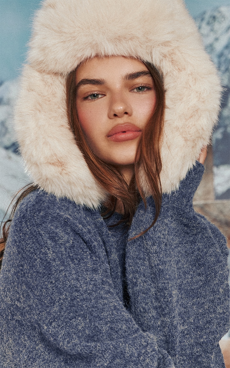 Blue Marl Chamonix Graphic Knitted Sweater image 4