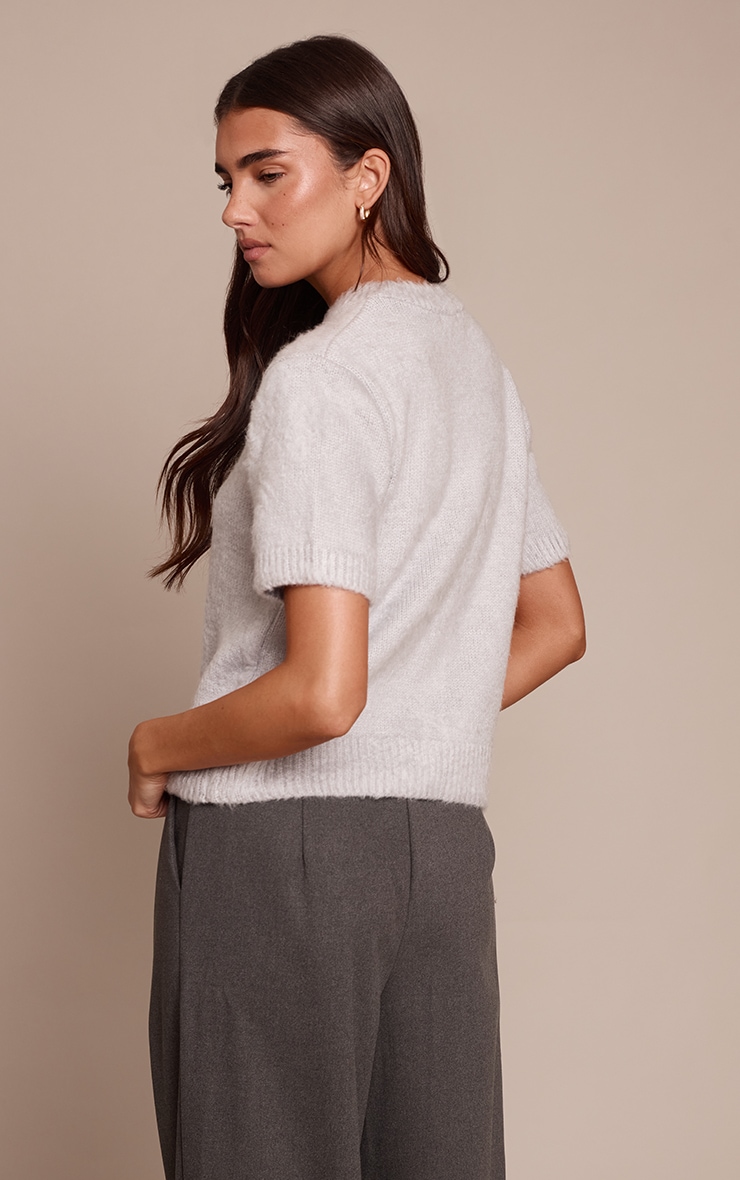 Soft Grey Brushed T-Shirt image 2