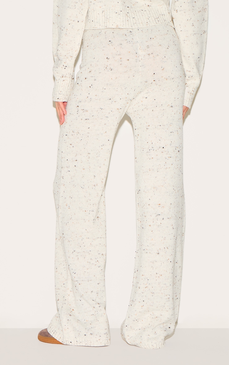 Cream Space Dye Knitted Pants image 3