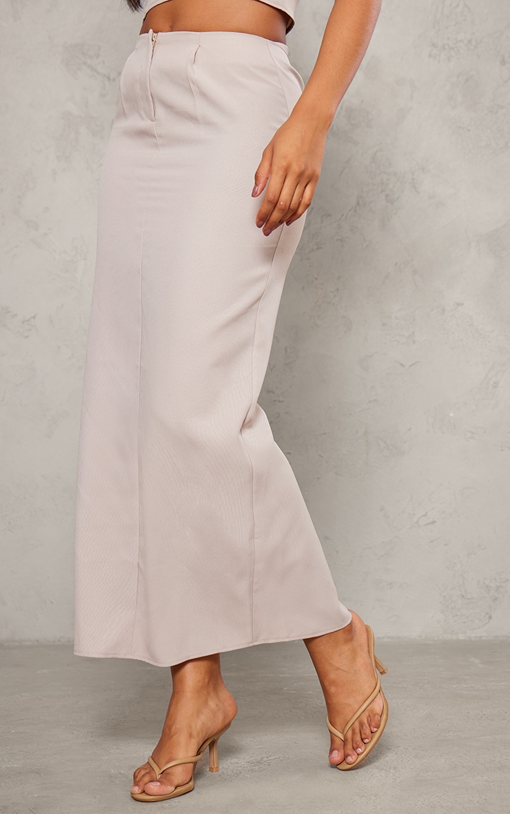 Stone Woven Tailored Maxi Skirt image 2