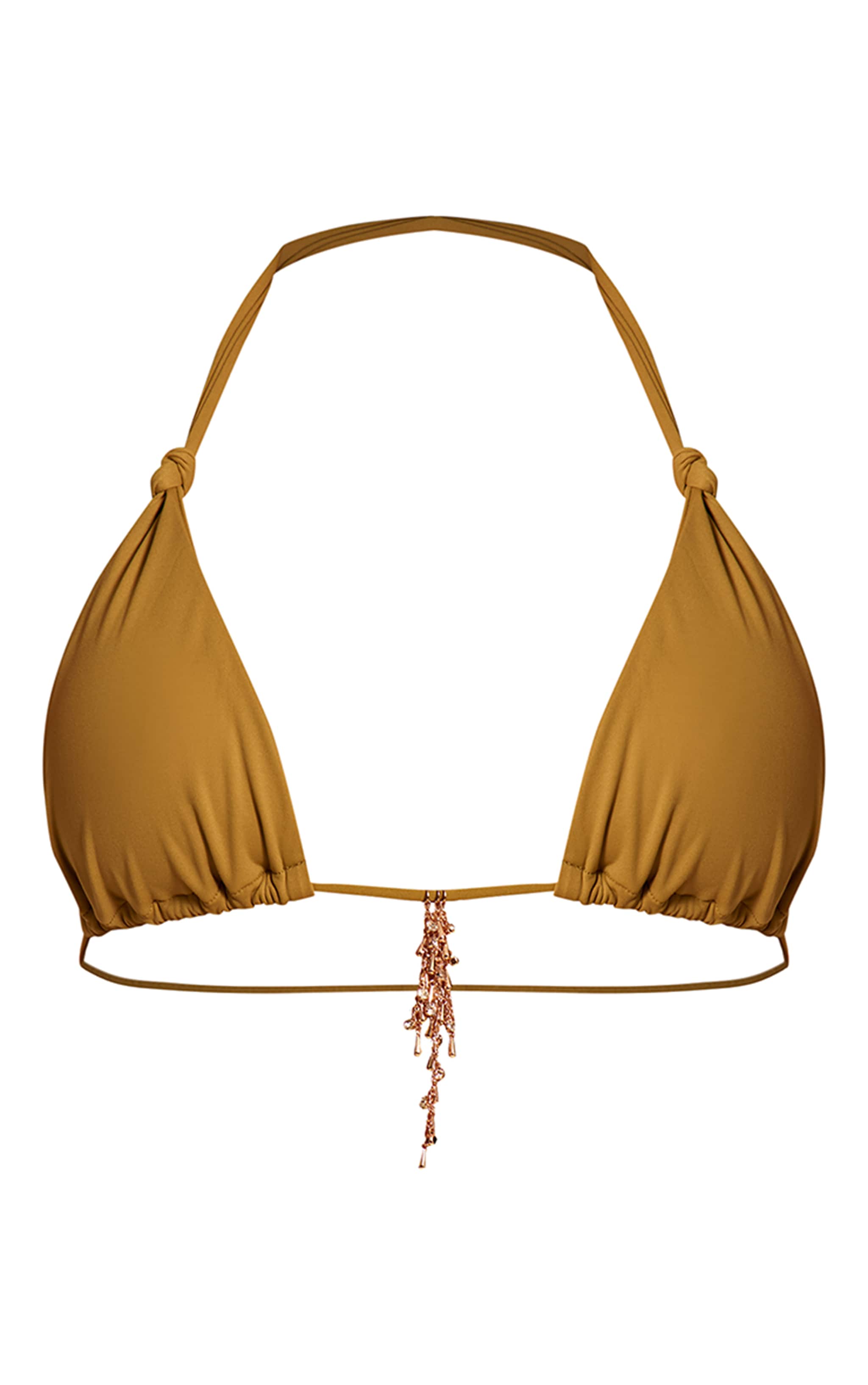 Olive Charm Triangle Bikini Top image 5