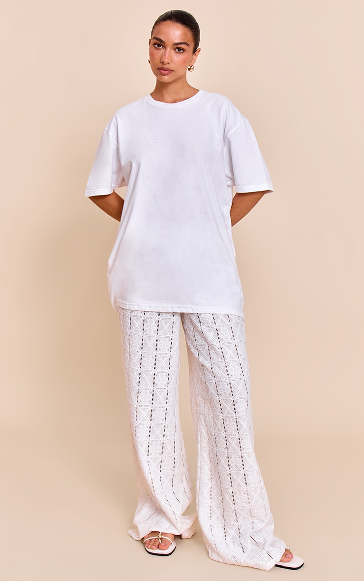 White Sorrento Graphic Oversized T-shirt image 4