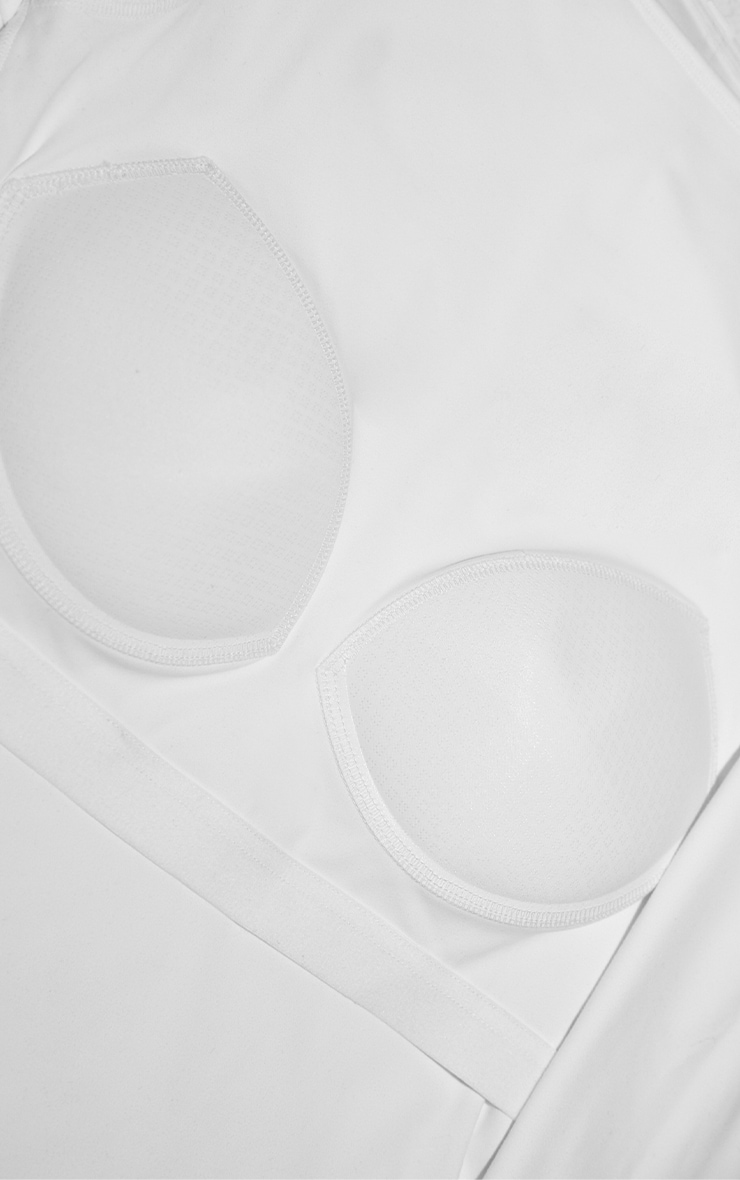 Shape White Built In Bra Sculpt Boat Neck Long Sleeve T-shirt image 4