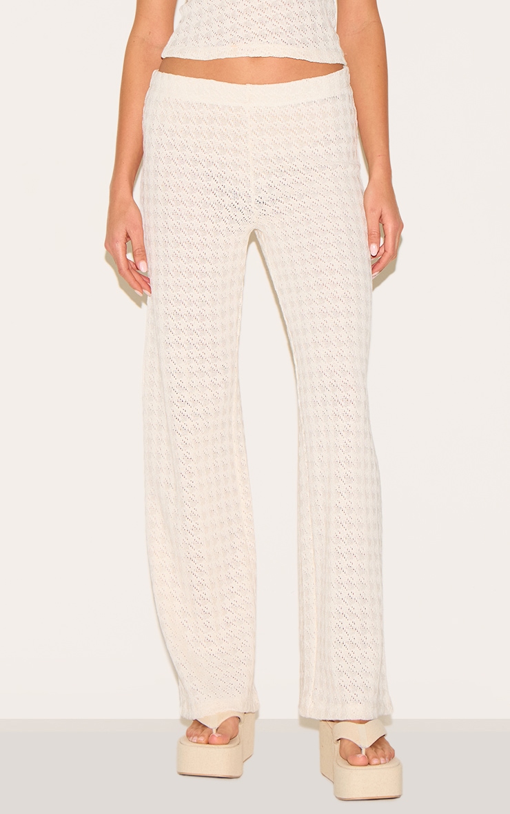 Almond Textured Straight Leg Pants image 2