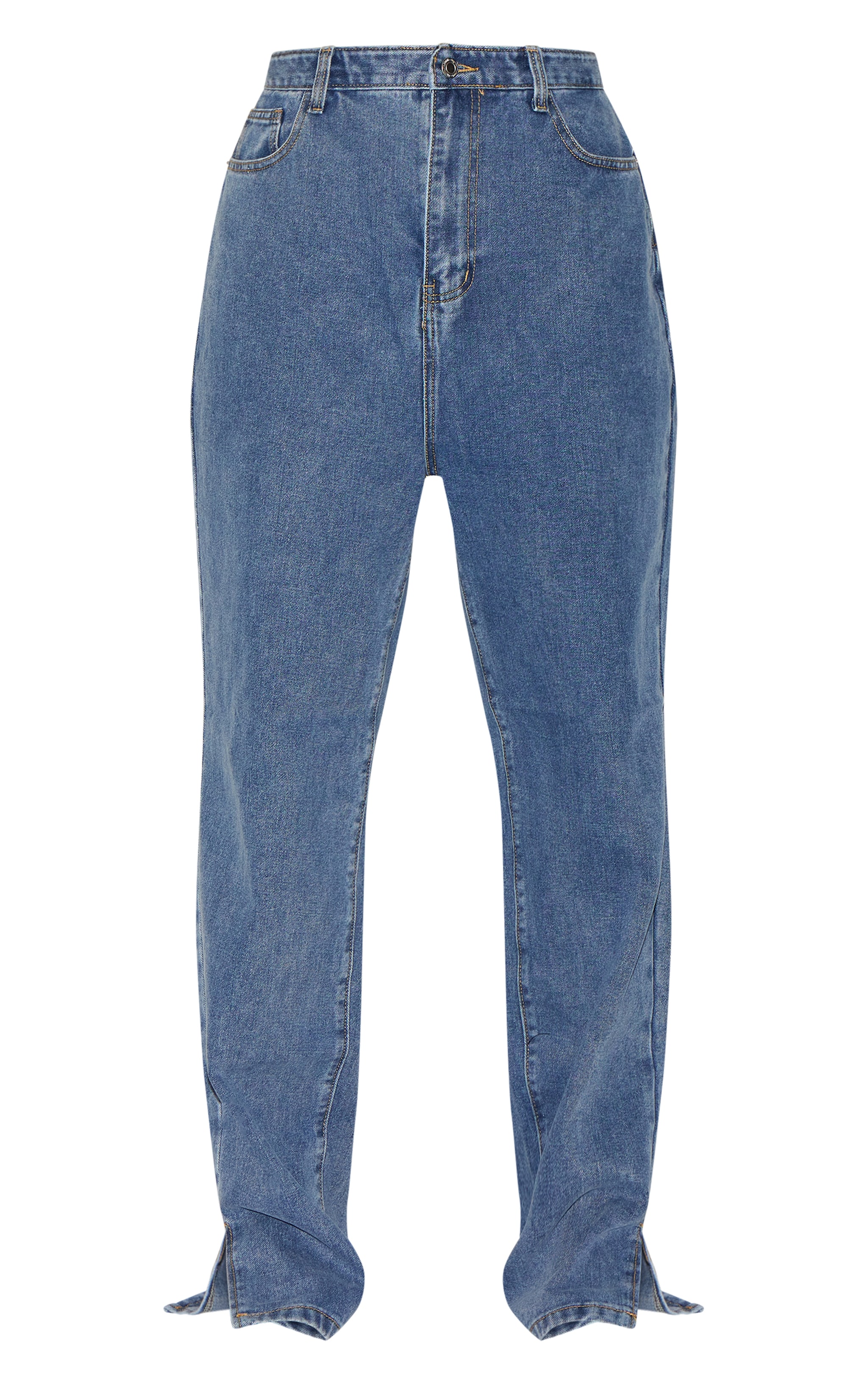 Plus Vintage Wash Split Hem Jeans image 5