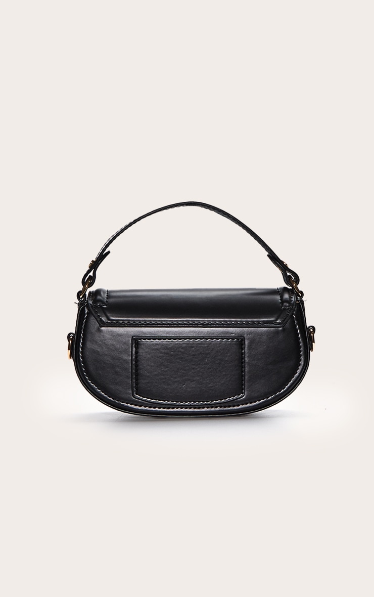 Black Mini Round Cross Body Bag image 3