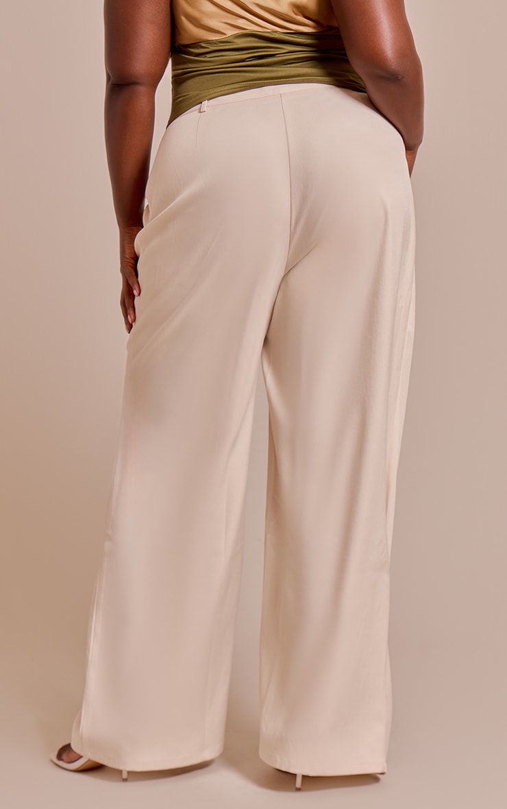Plus Stone Woven Wrap Front Pants image 3
