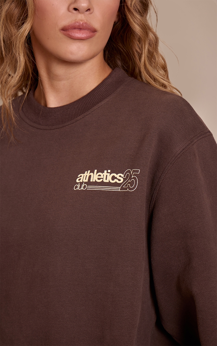 Chocolate Athletics 25 Cotton Fleece Oversized Crew Sweatshirt image 4