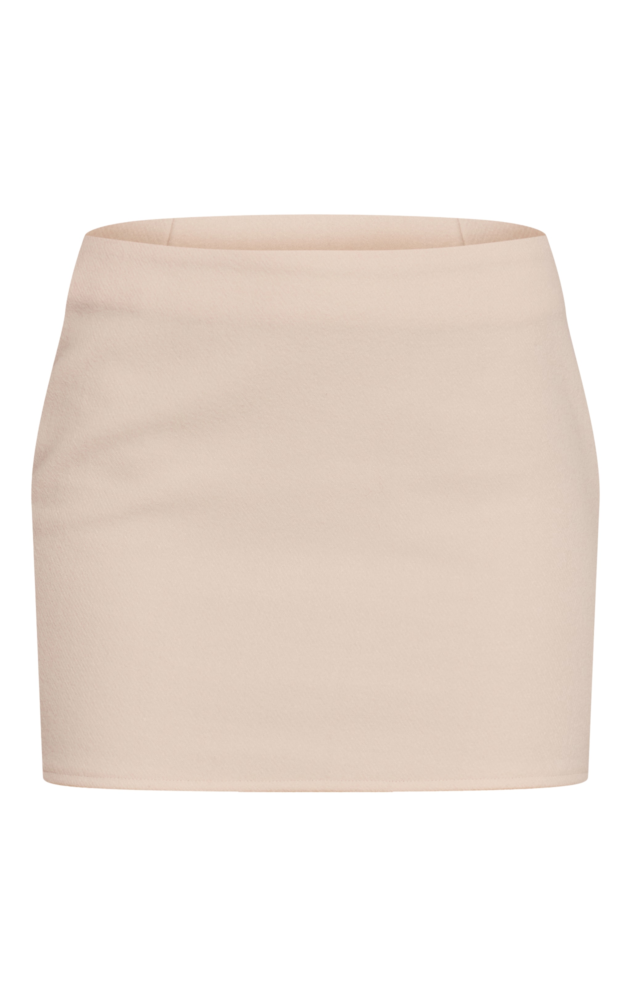 Cream Twill Tailored Mini Skirt image 6