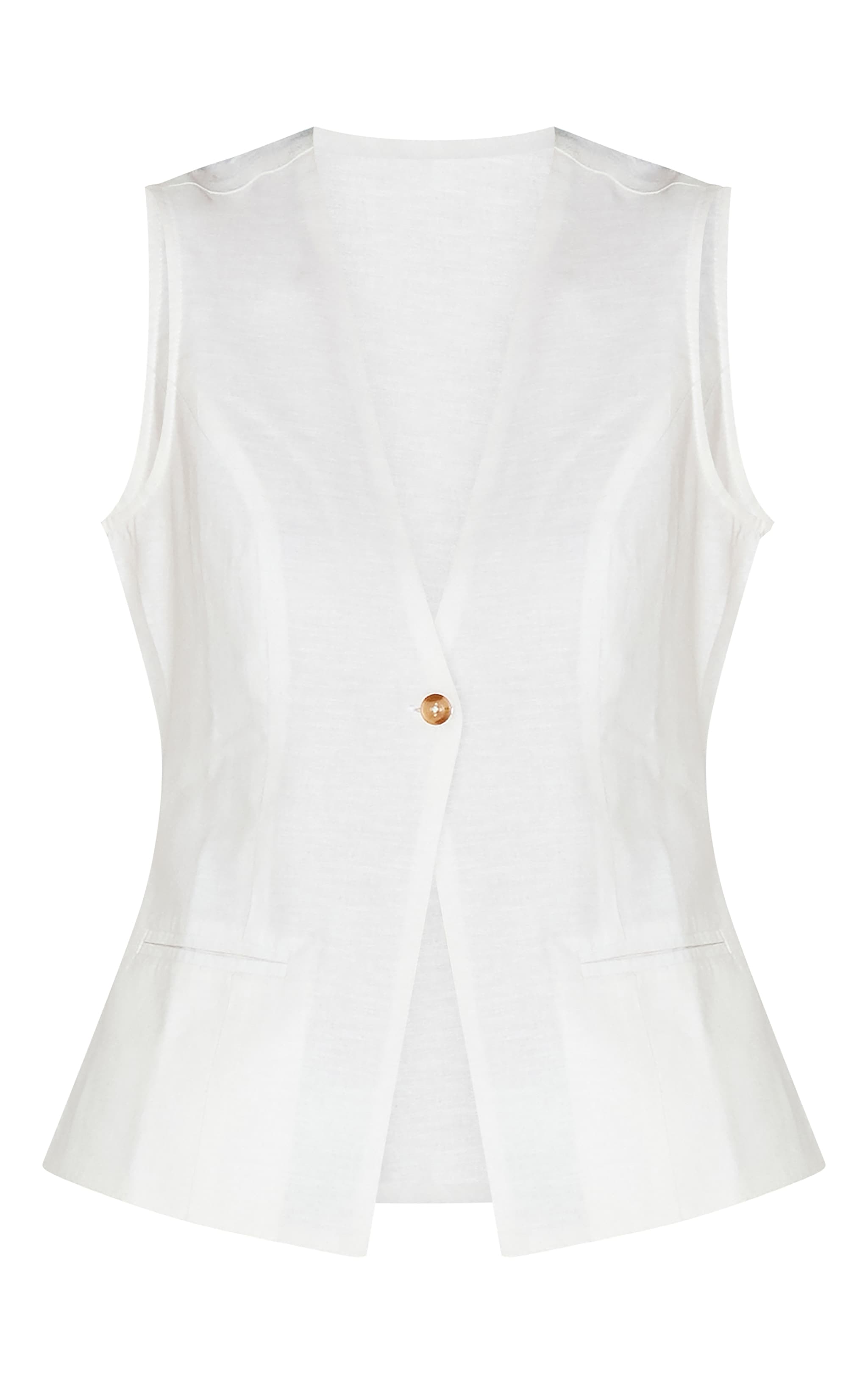 Gilet en coton blanc image 5