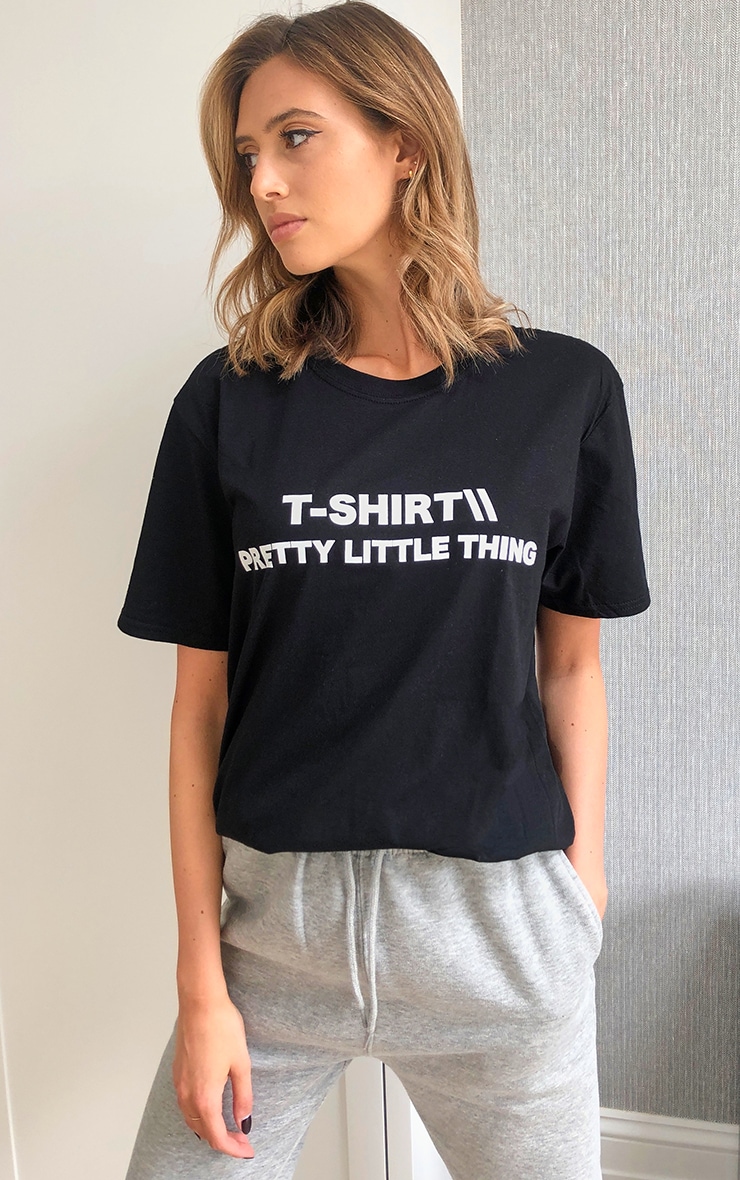 PRETTYLITTLETHING Black Official T Shirt