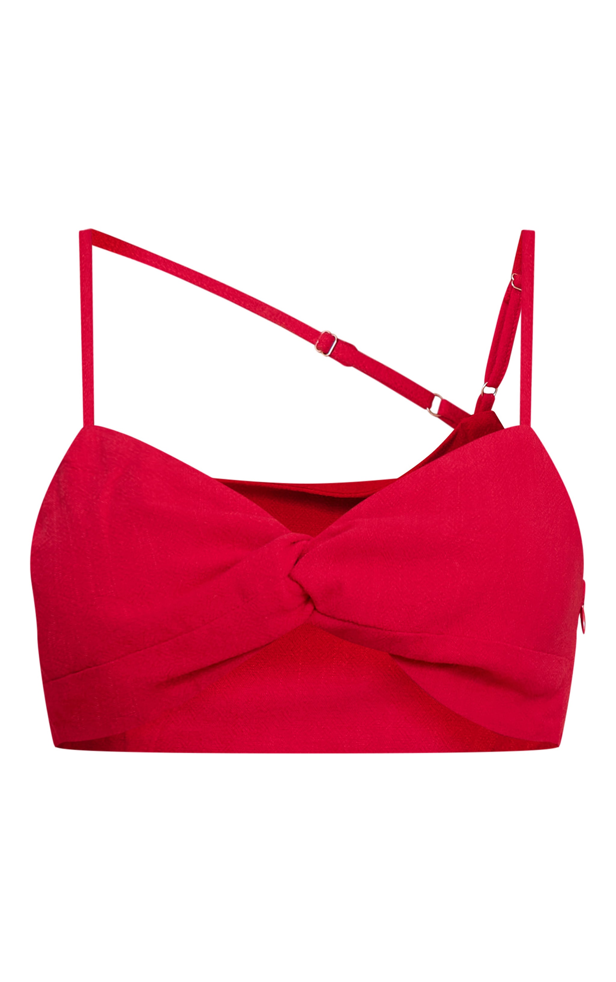 Tomato Red Twist Front Cropped Bralet image 5