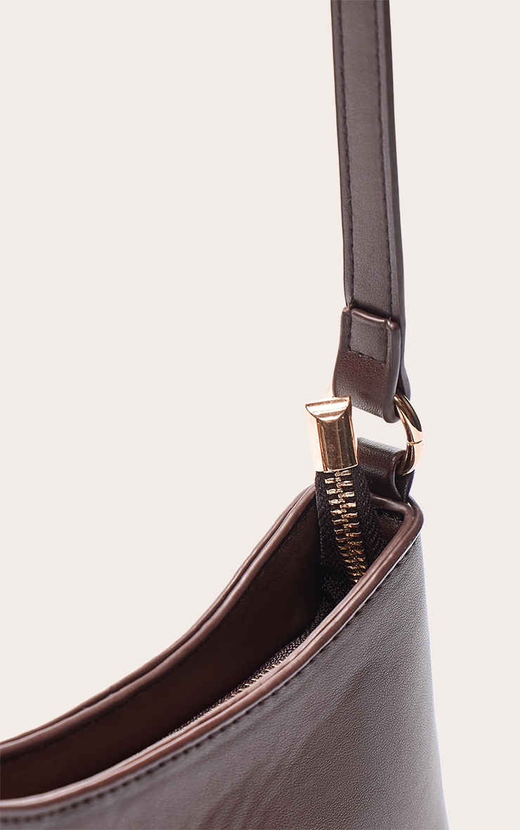 Chocolate PU Shoulder Bag image 5