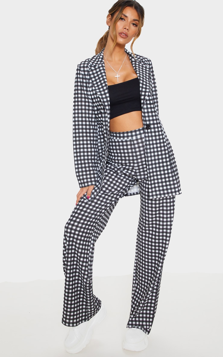 Black Gingham Pants