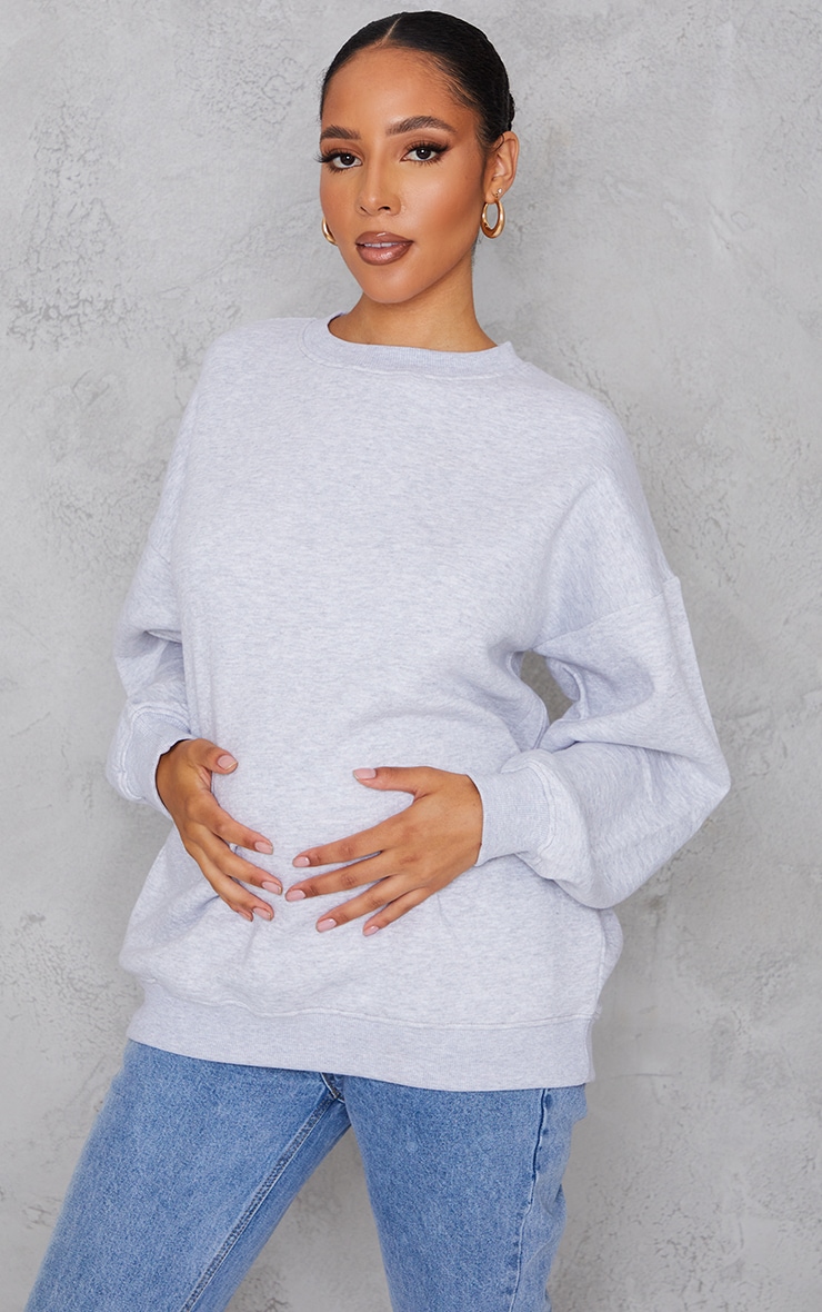 Maternity Grey Marl Ultimate Sweatshirt image 3