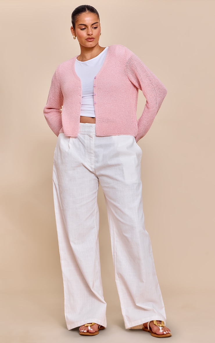 Plus Pink Filagree Button Cardigan image 3