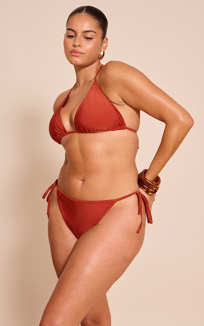 Plus Bas de maillot de bain Mix & Match chocolat à côtés noués