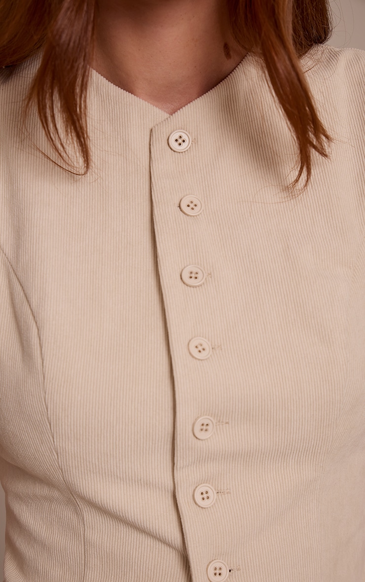 Sand Cord Tailored Vest image 4