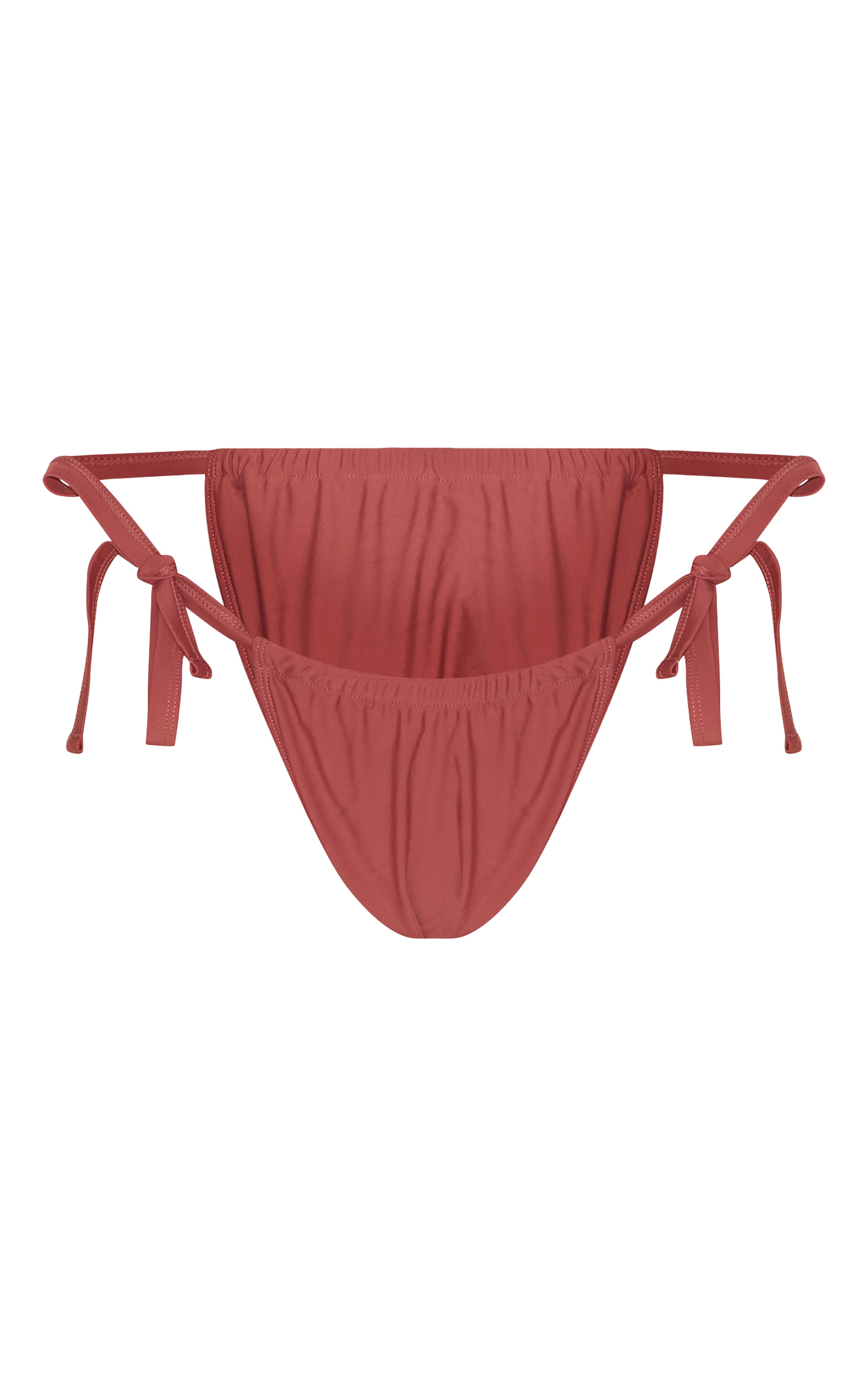 Plus Rust Basic Tanga Tie Side Bikini Bottom image 1