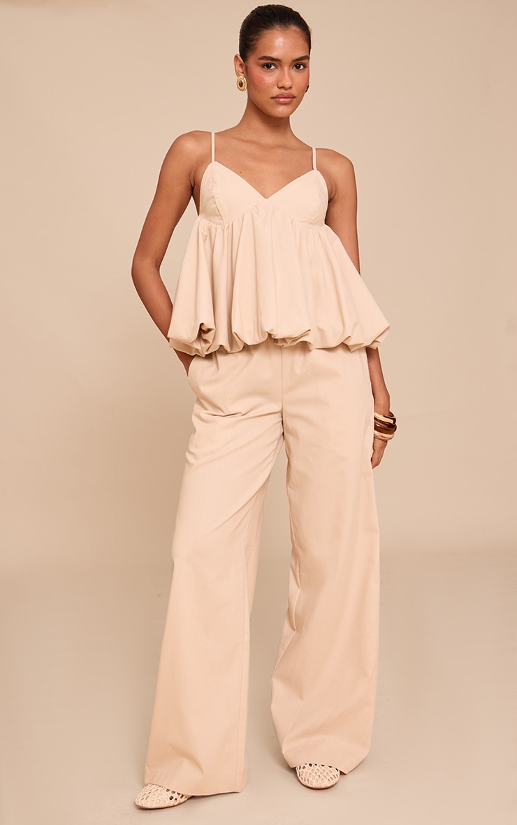 Sand Strappy Puffball Cami Top image 3