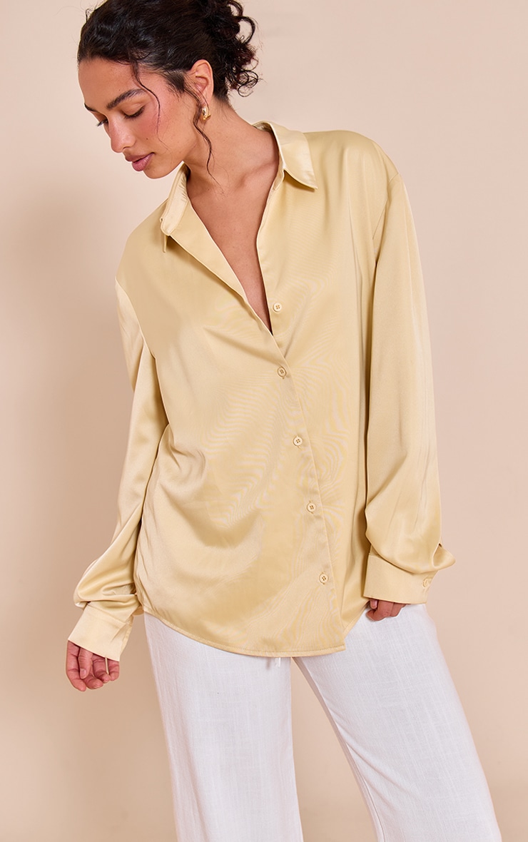 Oversized Cotton Shirt in Milk