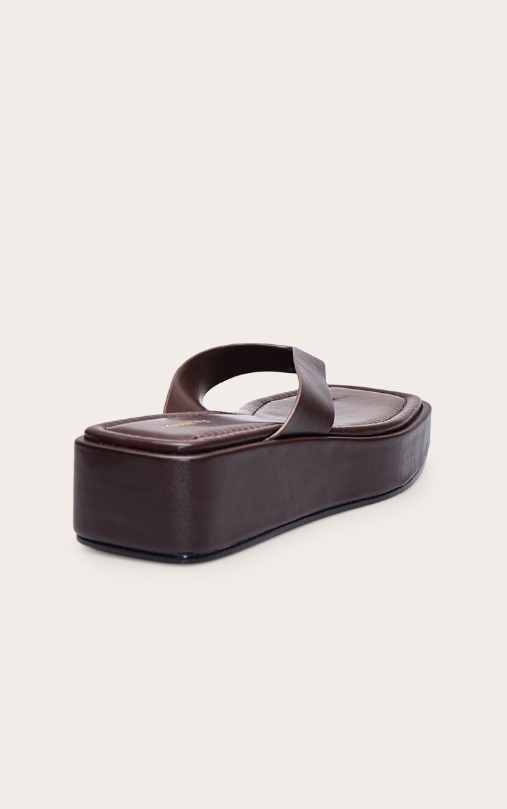 Chocolate Flatform Toe Thong Flatform Sandal image 4