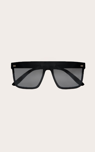 Silver Oversized Resin Frame Fade Lens Sunglasses