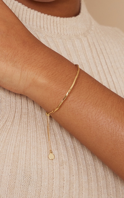 Real Gold Plated Simple Pully Bracelet