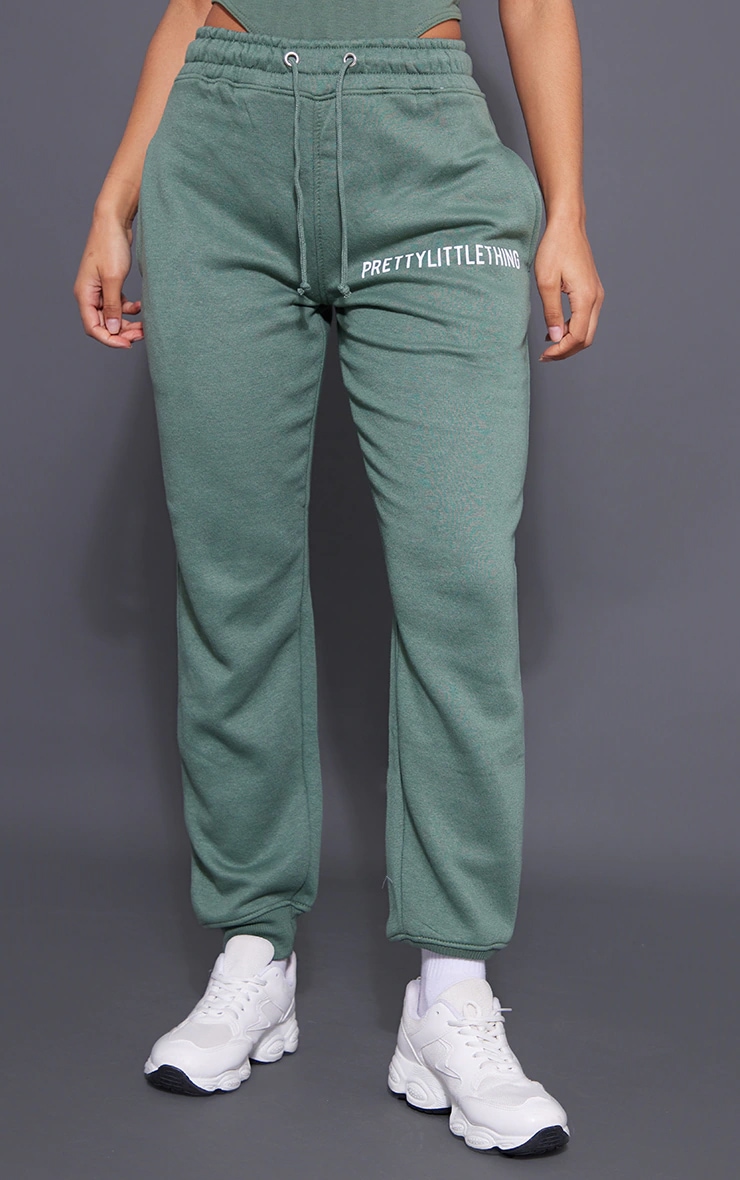 PRETTYLITTLETHING Jogging resserré bleu-vert clair à taille haute image 2