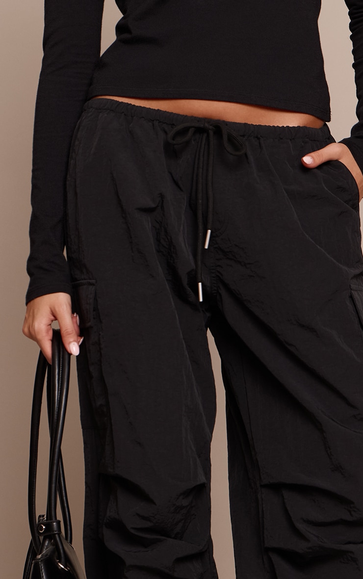 Black Parachute Oversized Cargo Pocket Pant image 4