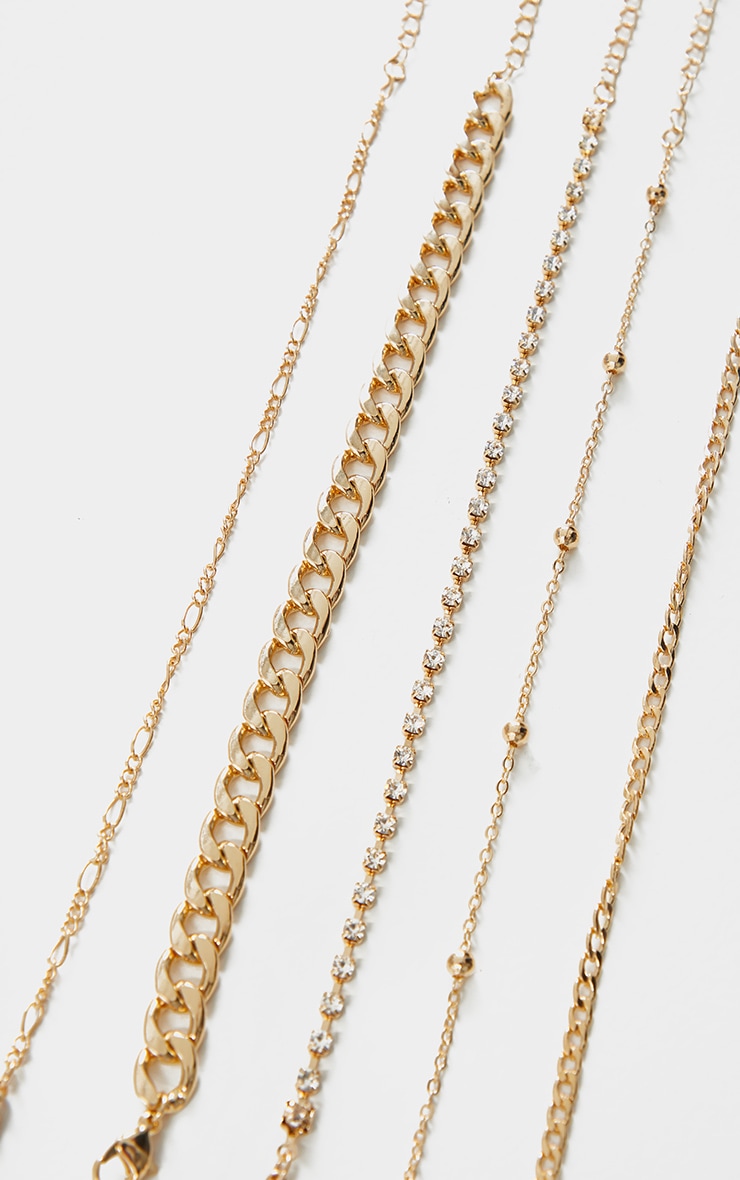 Gold Chain Multi Pack Bracelets