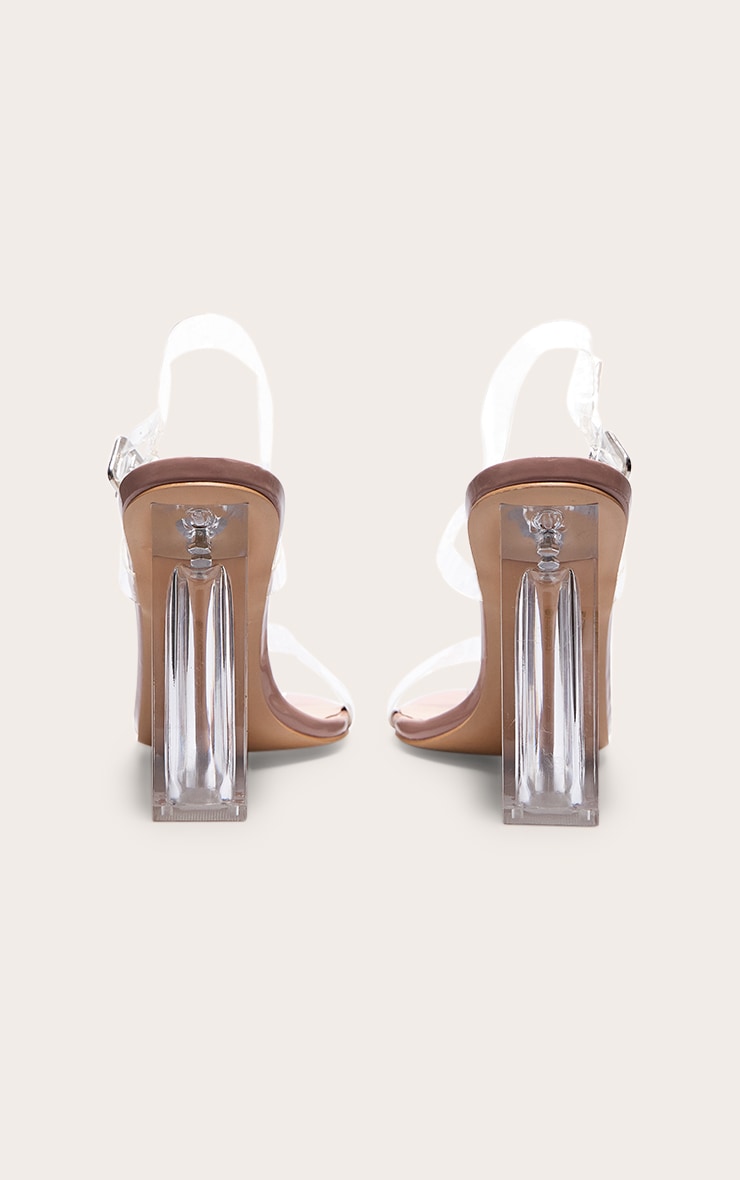 Clear Block Heel Strappy Sandal image 3