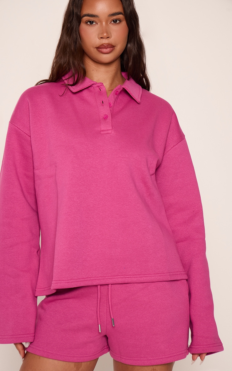 Hot Pink Polo Lightweight Sweatshirt