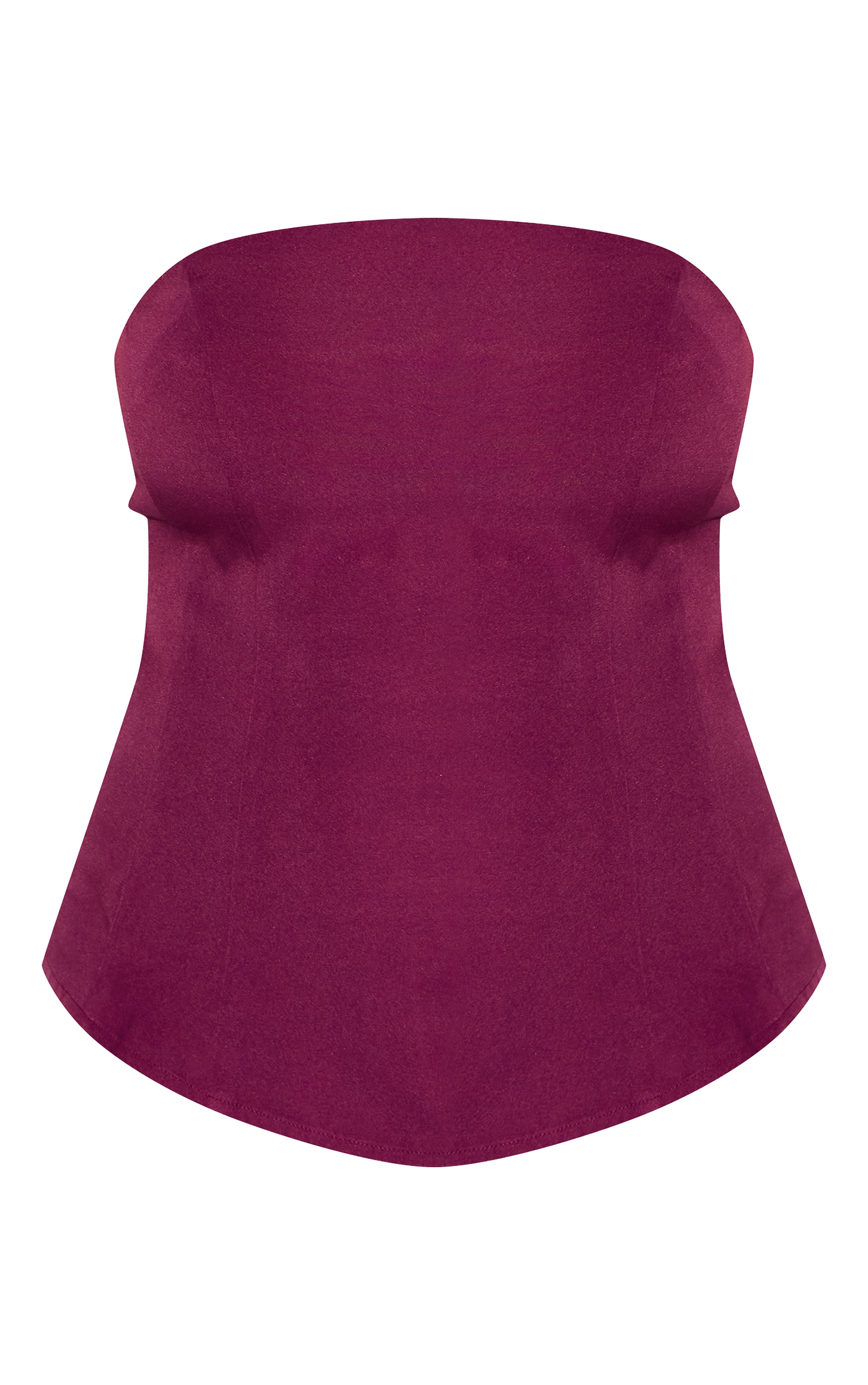 Plus Wine Peplum Bandeau image 5
