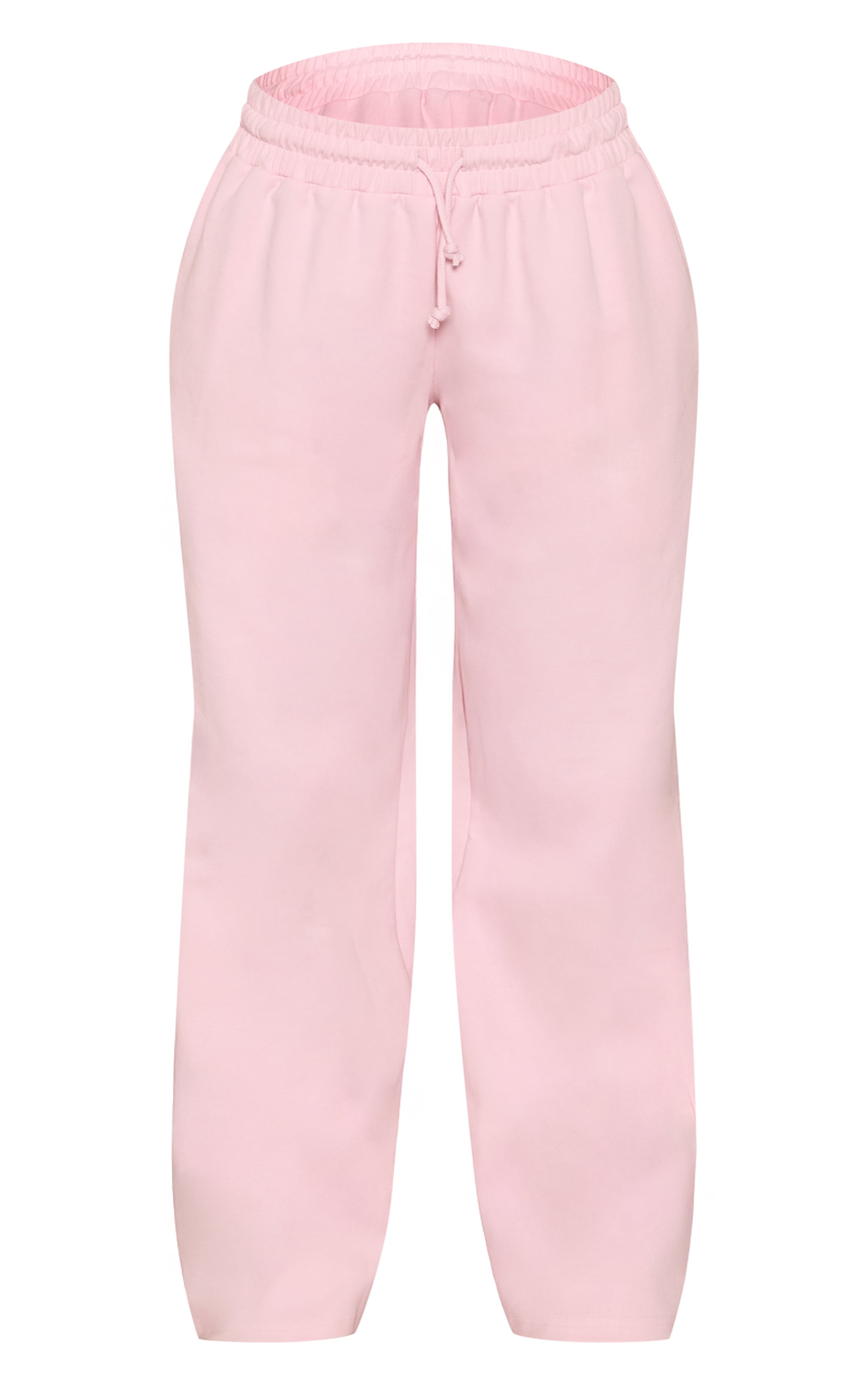 Petite Baby Pink Drawstring Waist Wide Leg Joggers image 5