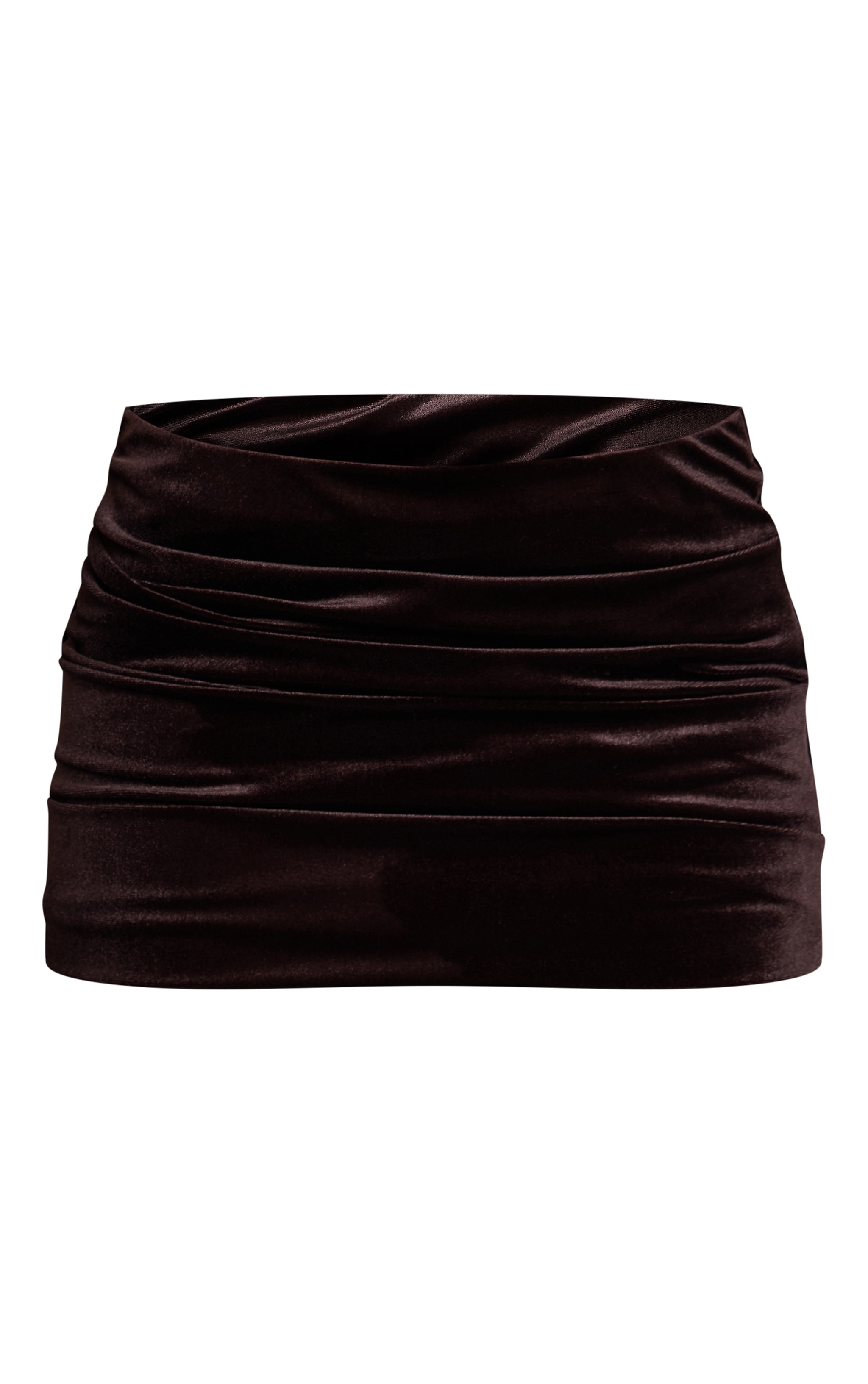 Dark Brown Velvet Cowl Neck Knot Long Top image 6