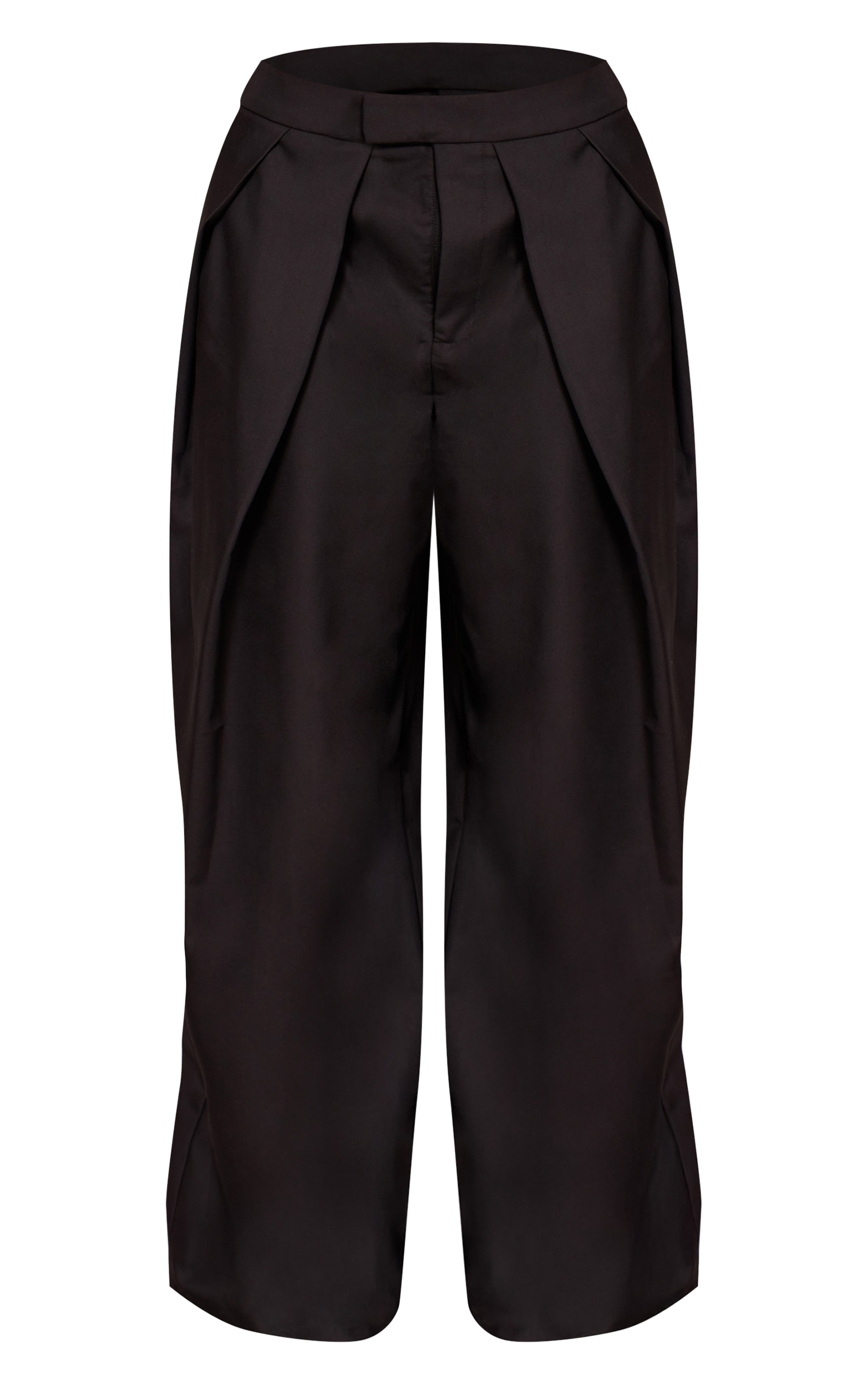 Shape Black Fold Over Tailored Wide Leg Pants image 5