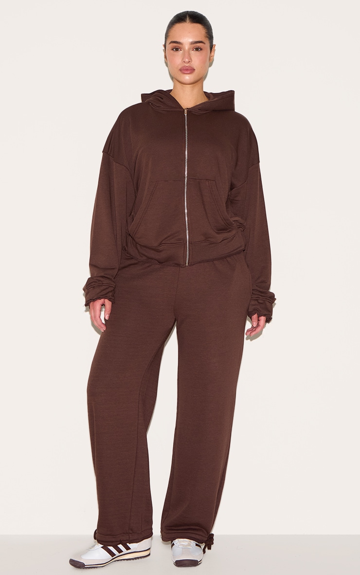Shape Chocolate Zip Through Hoodie image 3